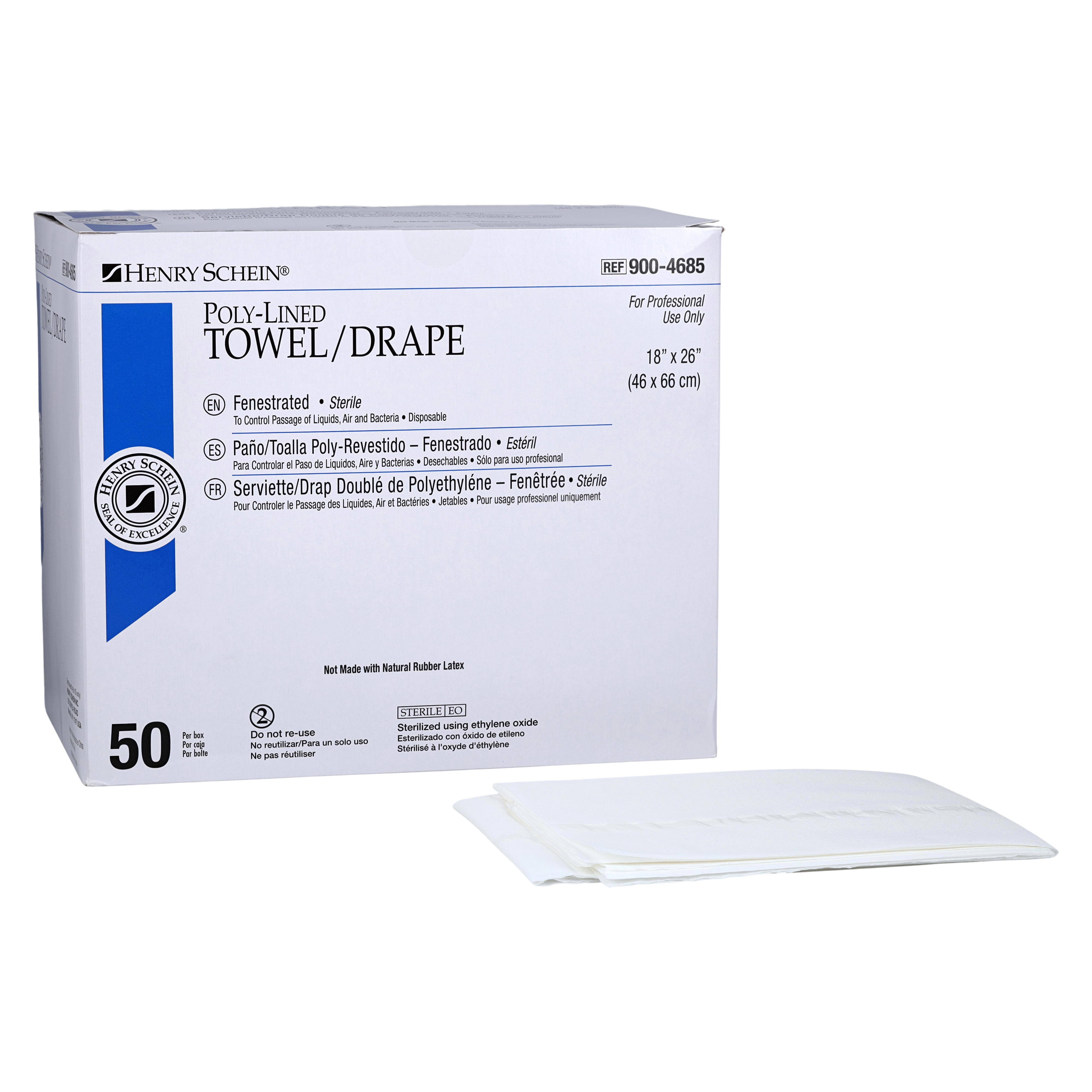 18x26" Sterile Surgical Drape 3" Fenestrated
