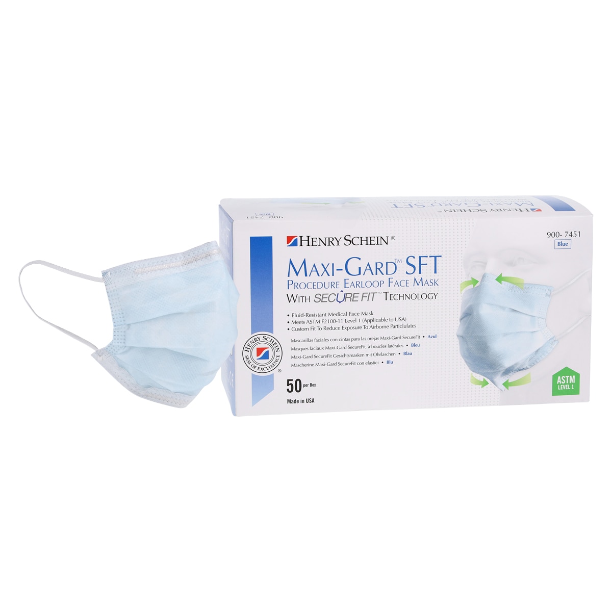 Criterion Mask ASTM Level 1 Blue Adult 50/Bx