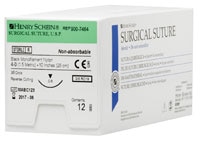 Suture 4-0 10" Nylon Monofilament C-6 Black 12/Bx