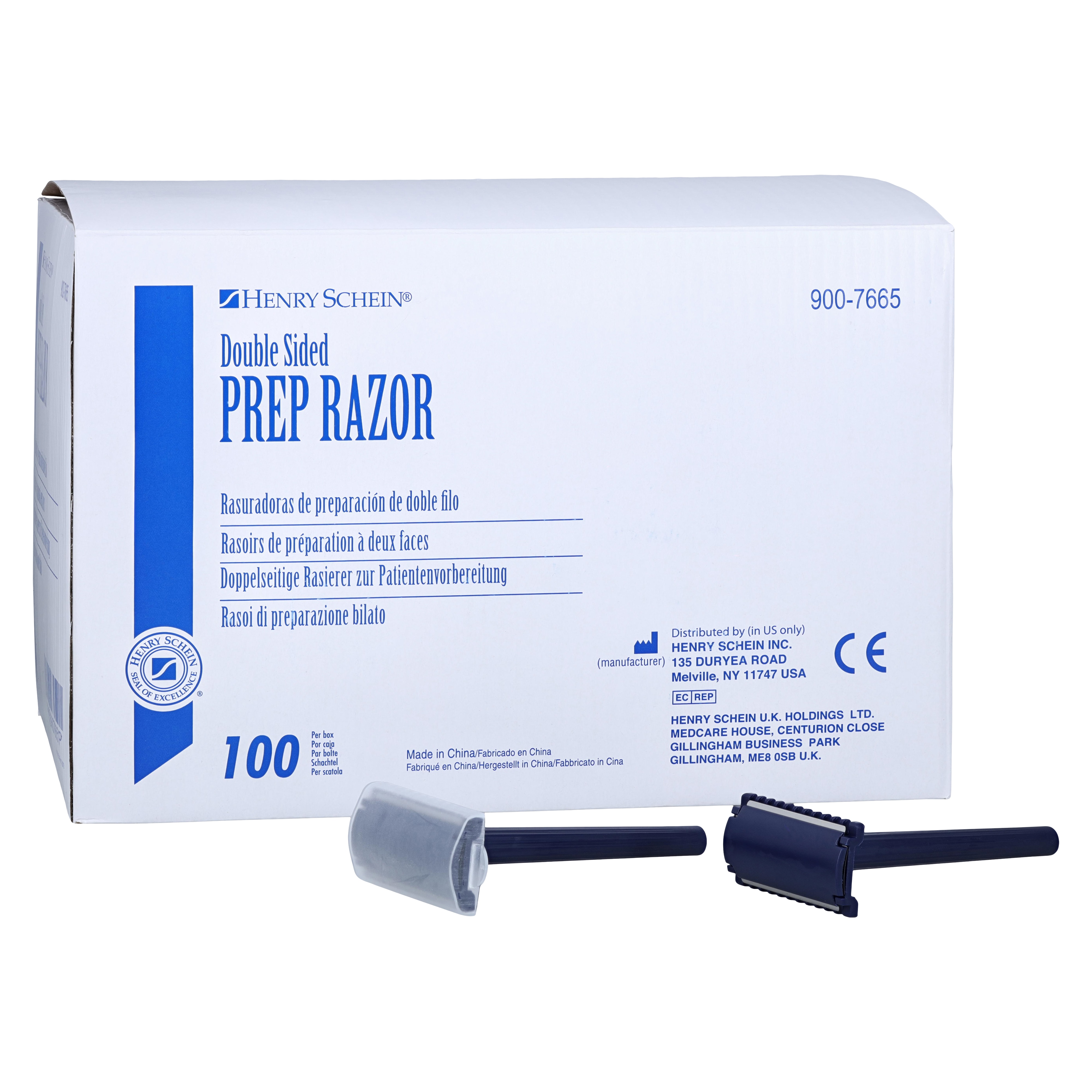 Shave Prep Razor Double edge/SS Disposable Blue