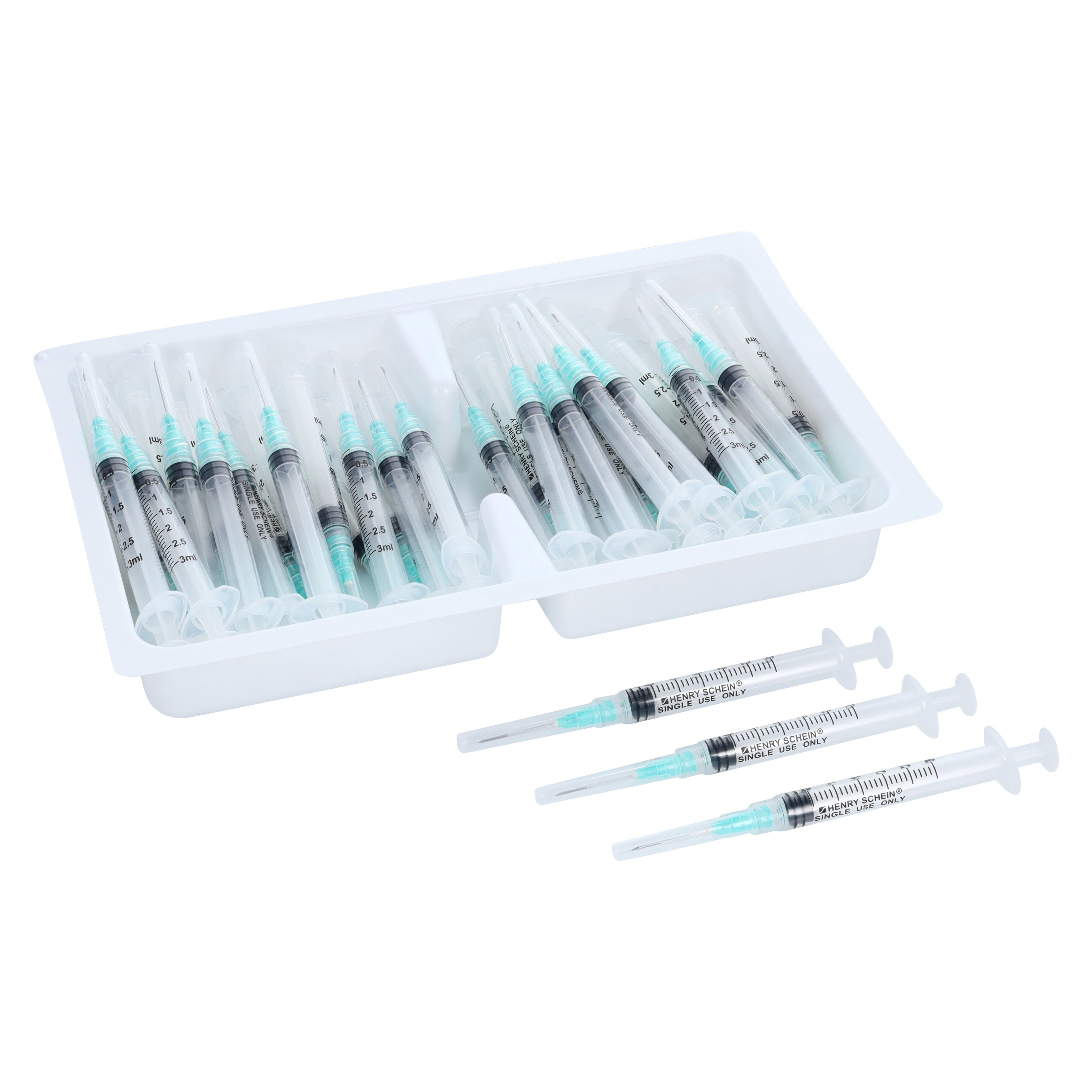 Hypodermic Syringe/Needle 21gx1" 3cc Conventional No Dead Space 50/Pk