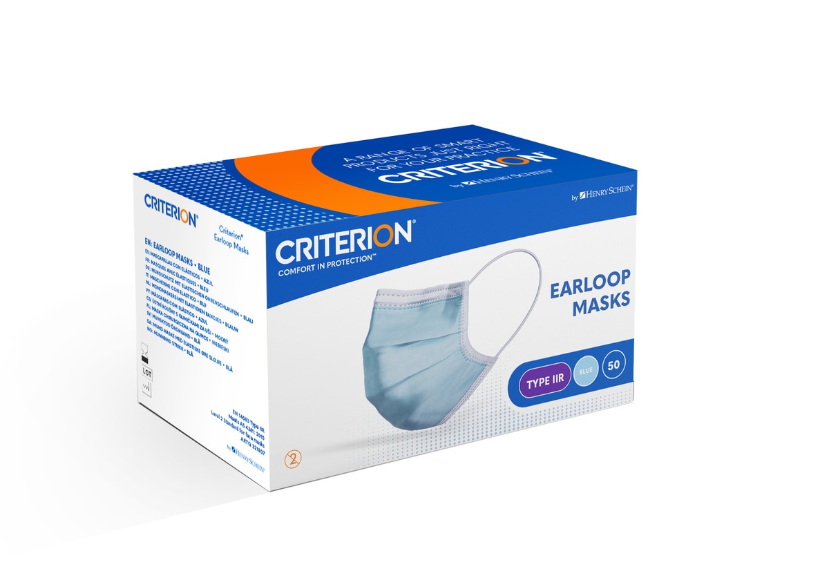 Criterion Mondmaskers Earloop Type IIR - Blauw, 50 stuks