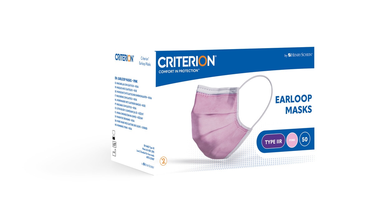 Criterion Mondmaskers Earloop Type IIR - Roze, 50 stuks