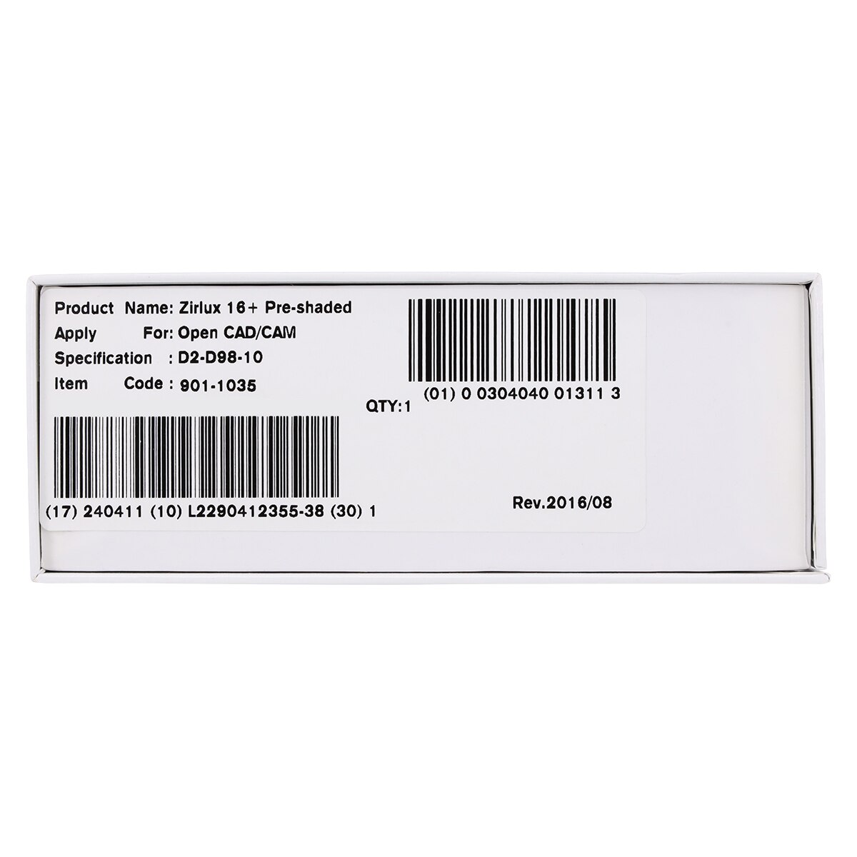 Zirlux16+ Zirconia Disc Preshaded D2 98x10 Ea