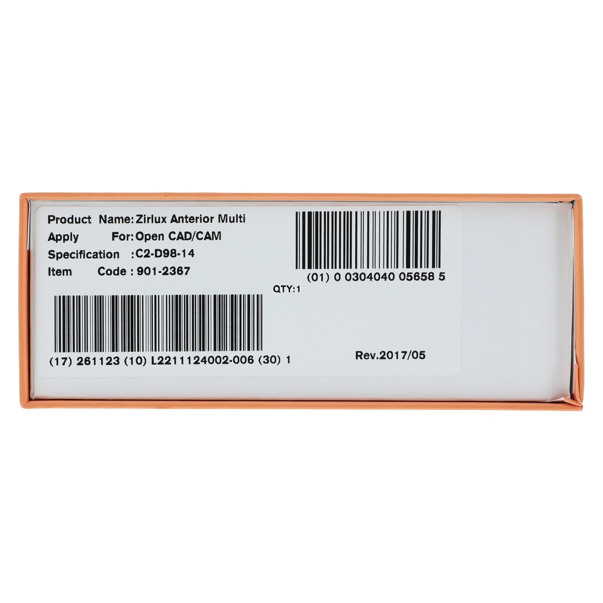 Zirlux Anterior Zirconia Disc Multi Layer C2 98x14 Ea