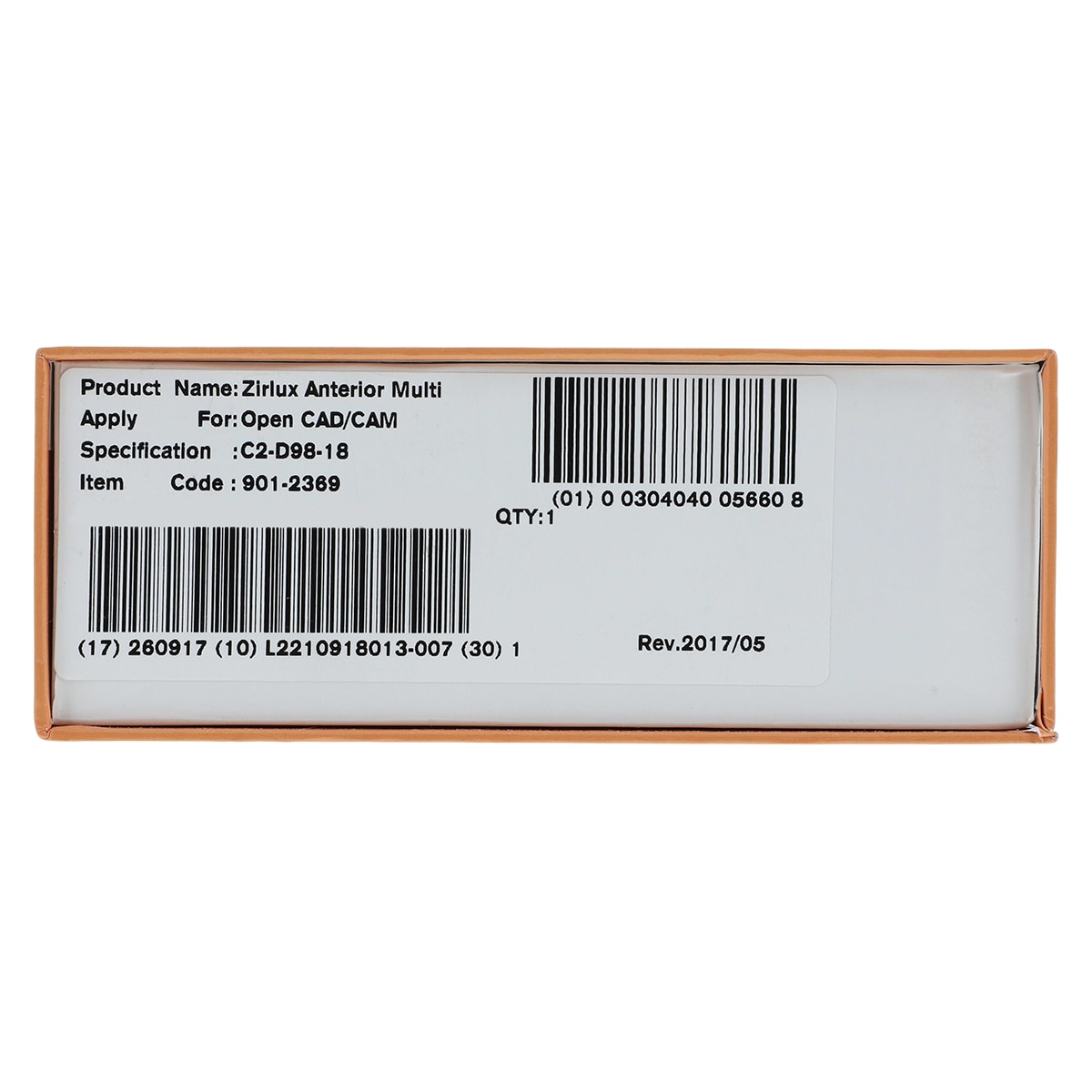 Zirlux Anterior Zirconia Disc Multi Layer C2 98x18 Ea