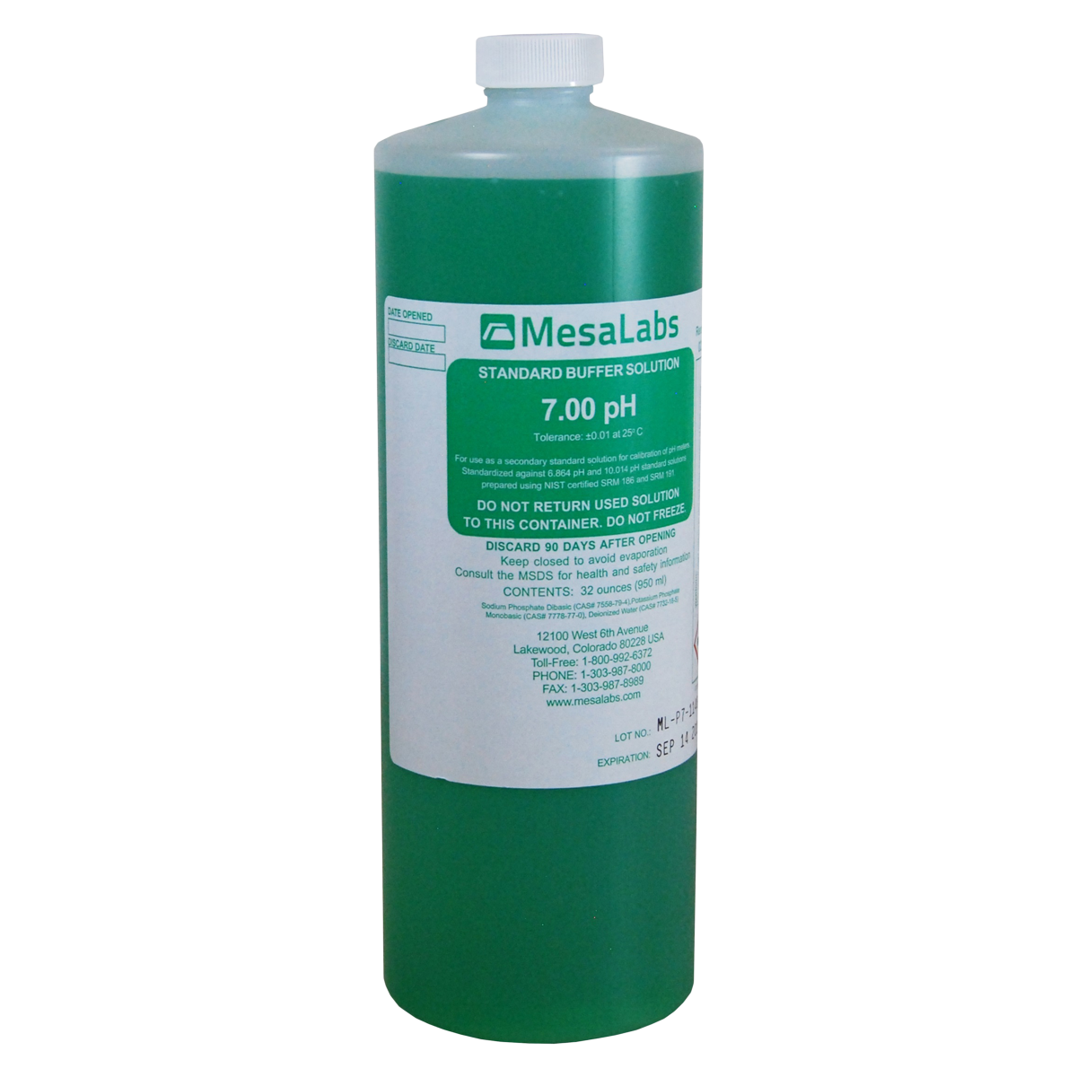 Buffer Solution pH 7.0 32oz Ea