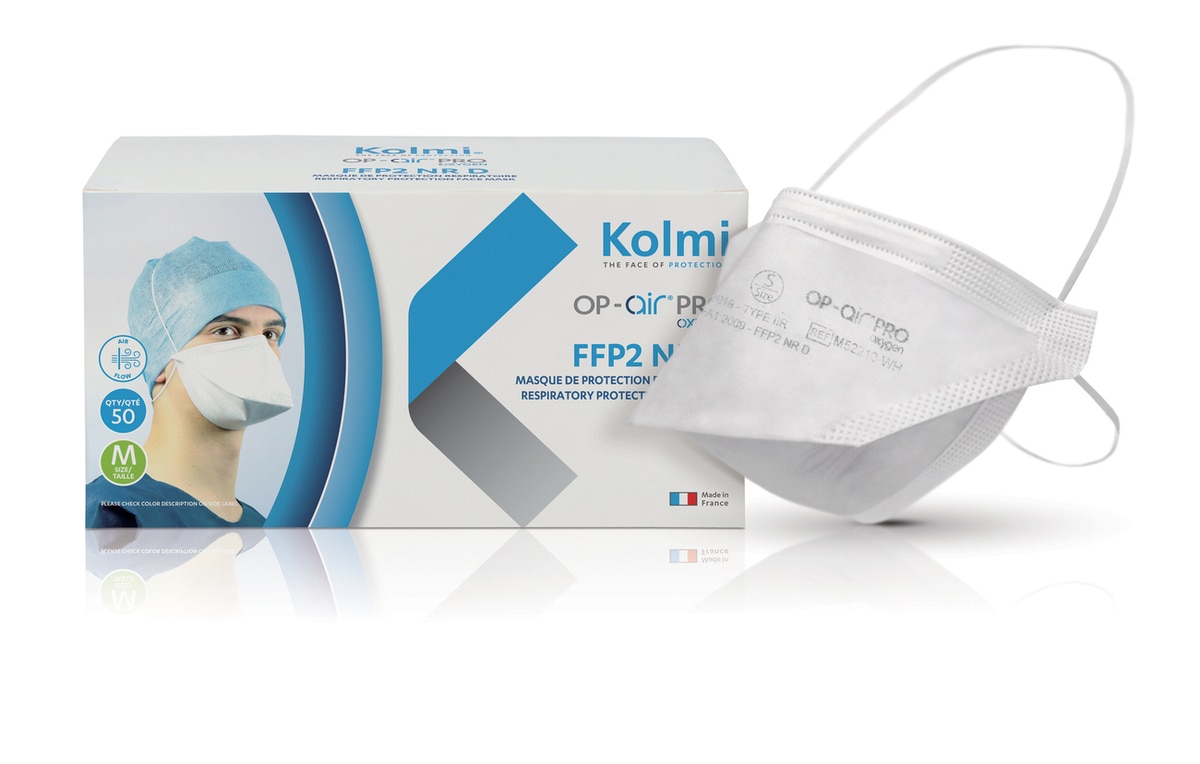 Mondmasker FFP2 Type IIR Kolmi Oxygen - M52014S-WH, 50 stuks