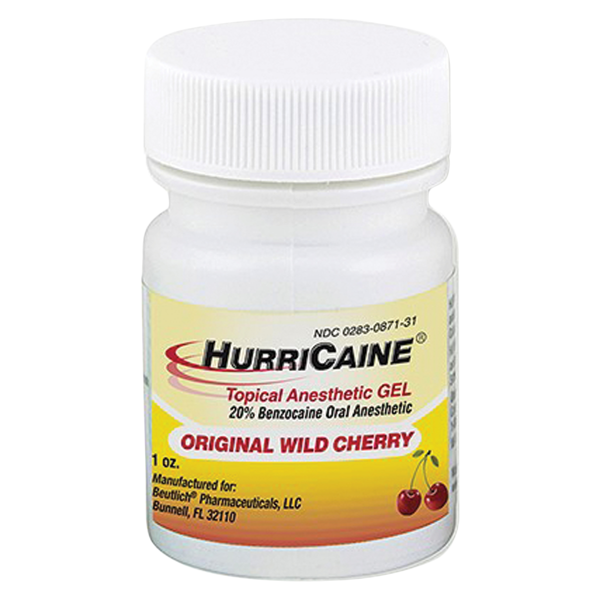 HurriCaine Topical Anesthetic Gel Cherry 1oz/Jar
