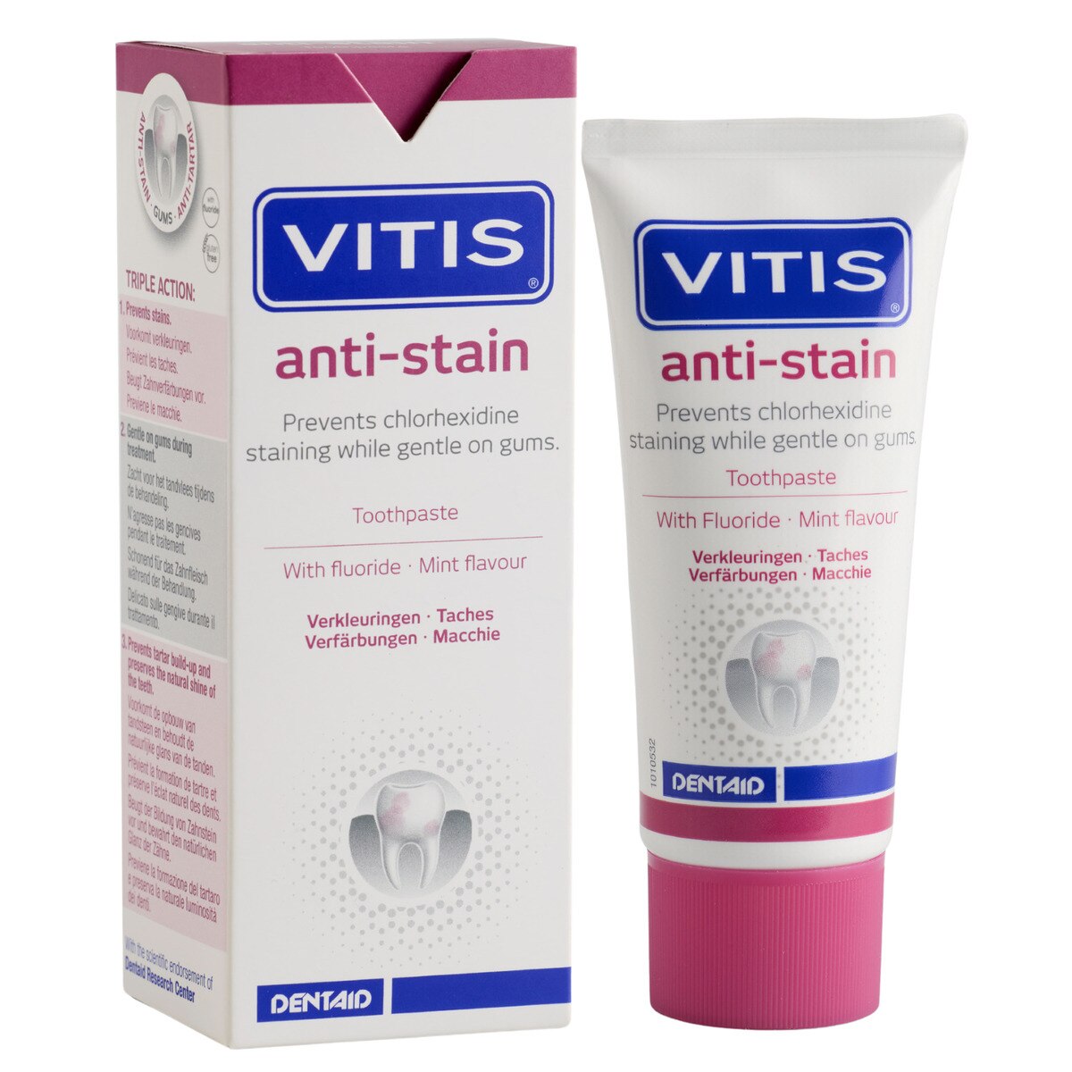 VITIS Anti-Stain Tandpasta - Tube, 50 ml
