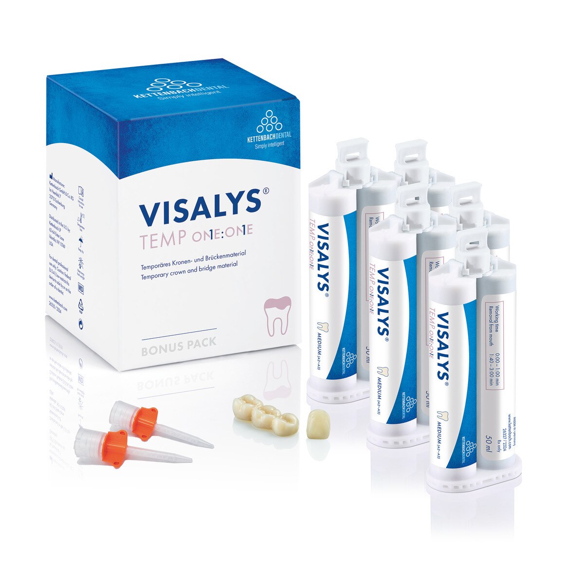 Visalys Temp One:One - Bonus Pack - A2-A3 Set, 5x 50 ml cartridge