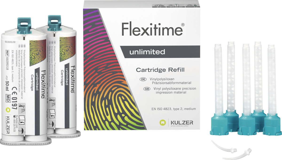 Flexitime unlimited Cartridge - 2x 50 ml en 5 mengtips
