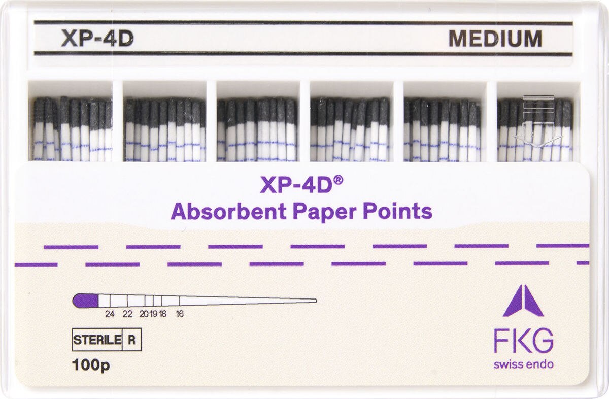 XP - 4D Absorbent Paper Points - Medium, 100 stuks