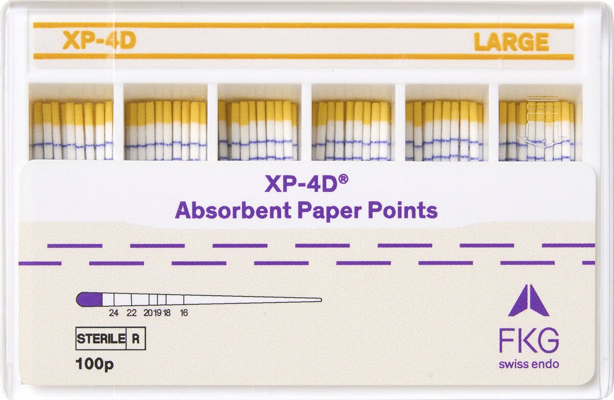 XP - 4D Absorbent Paper Points - Large, 100 stuks