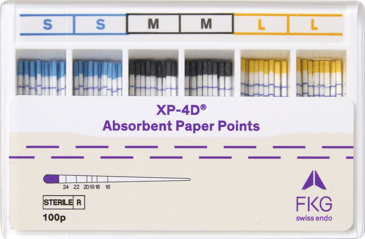 XP - 4D Absorbent Paper Points - Assortiment, 100 stuks