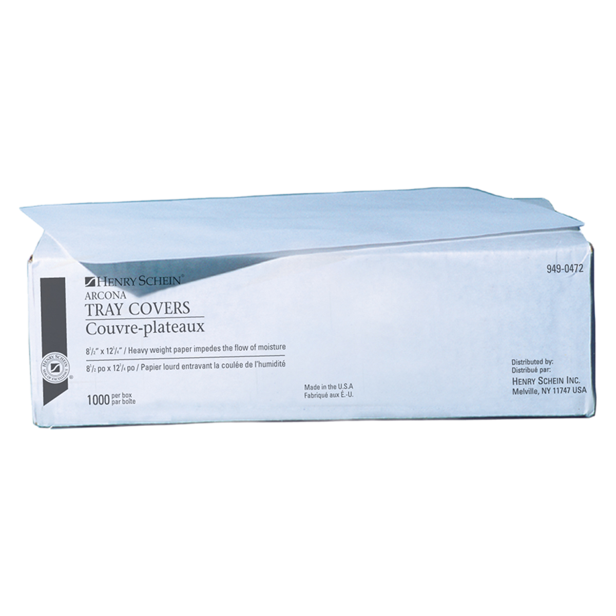 Arcona Tray Cover 8.5 in x 12.25 in White Paper Disposable 1000/Ca