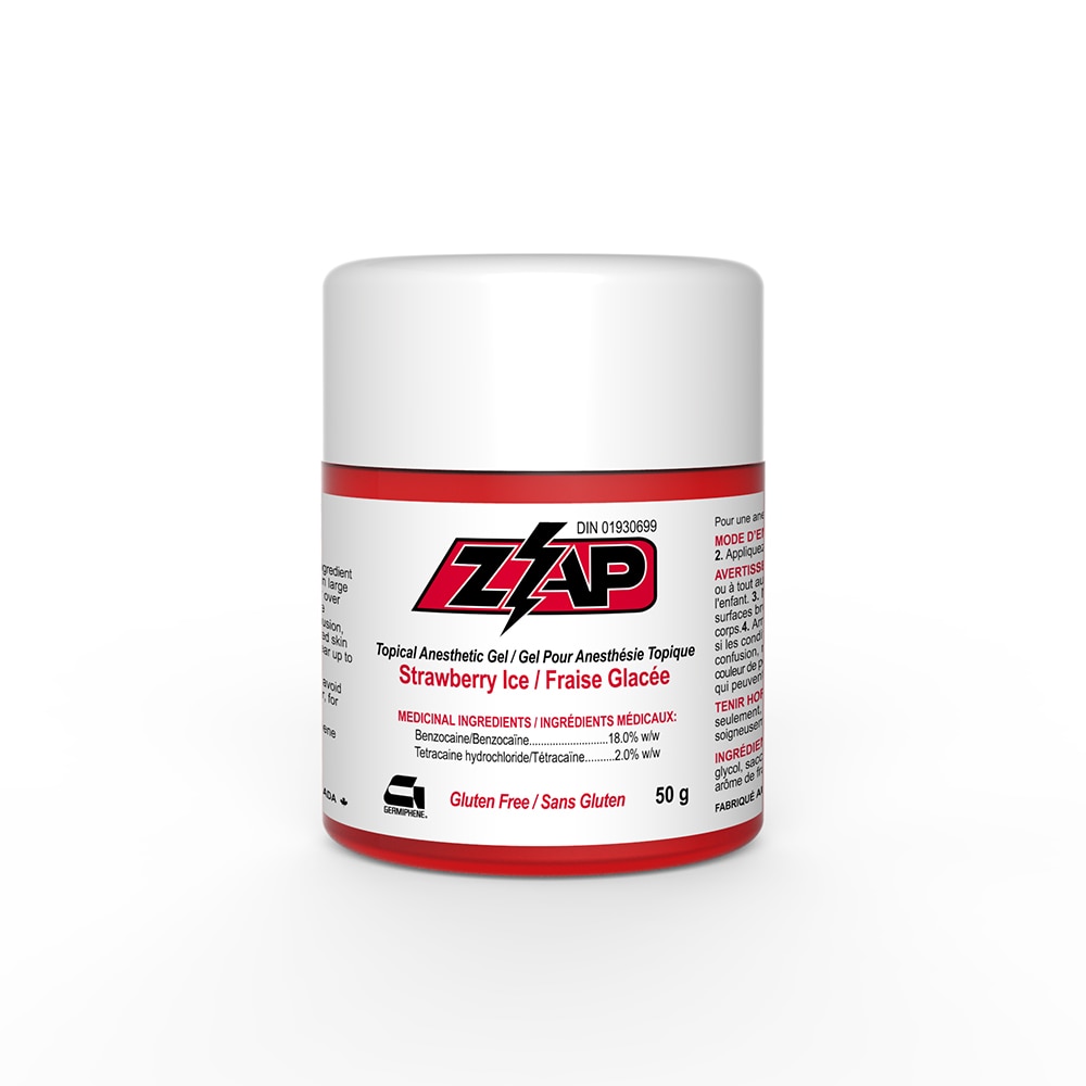 Zap Topical Anesthetic Gel Strawberry Ice 50G