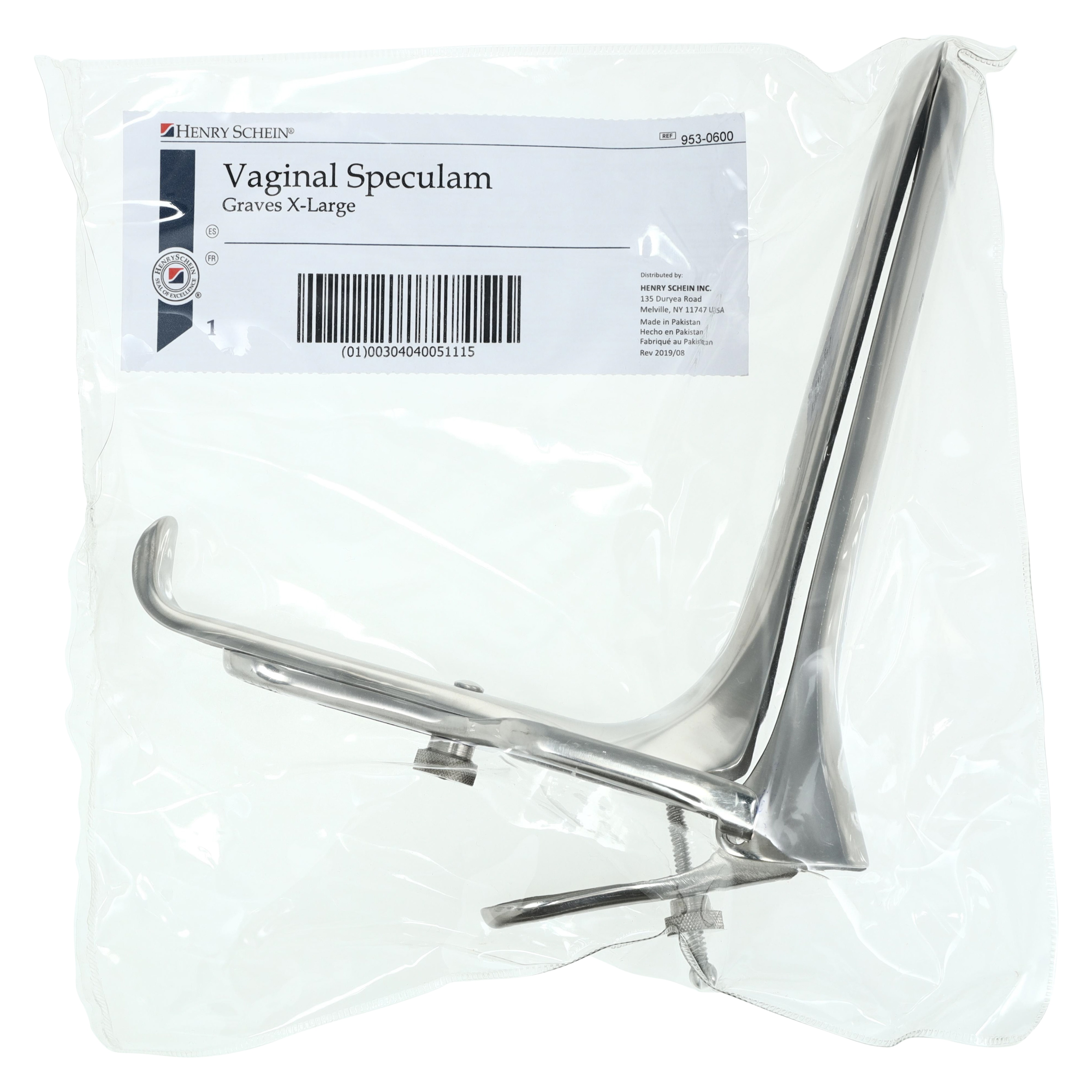 Graves Vaginal Speculum 40x155mm Extra Large Ea
