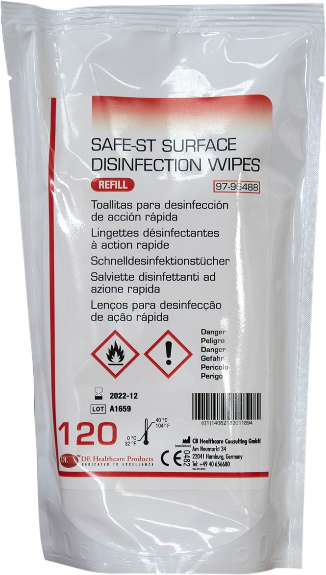 Safe ST Surface Disinfection Wipes refill - Zak, 120 stuks