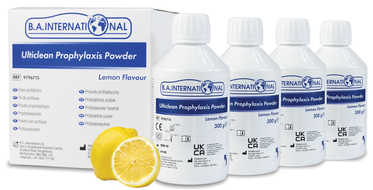 Ulticlean Prophylaxis Powder Standard - Lemon, 4x 300 g