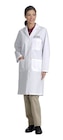 Lab Coat 3 Pockets Long Sleeves Small White Womens Ea