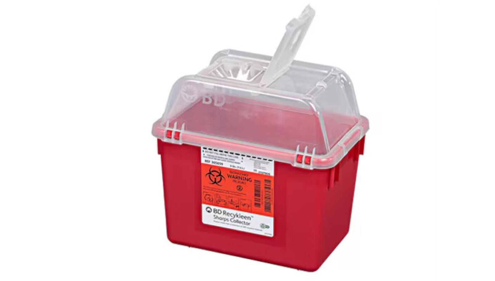 Recykleen Sharps Collector 8qt Red 10.3x11.3x6.8" Plastic 24/Ca