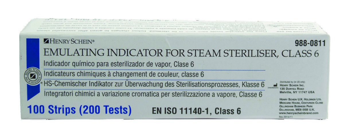 Indicateurs de stérilisation classe 6 HENRY SCHEIN