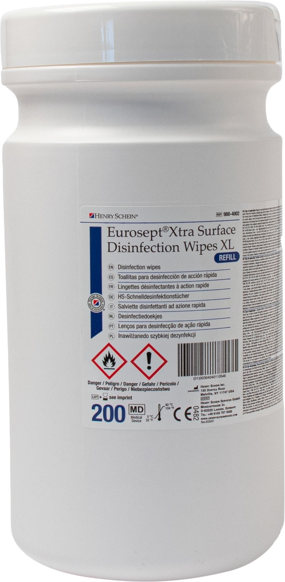 Eurosept Xtra Surface Disinfection Dispenser + Wipes S - 200 st (22 x 20 cm)