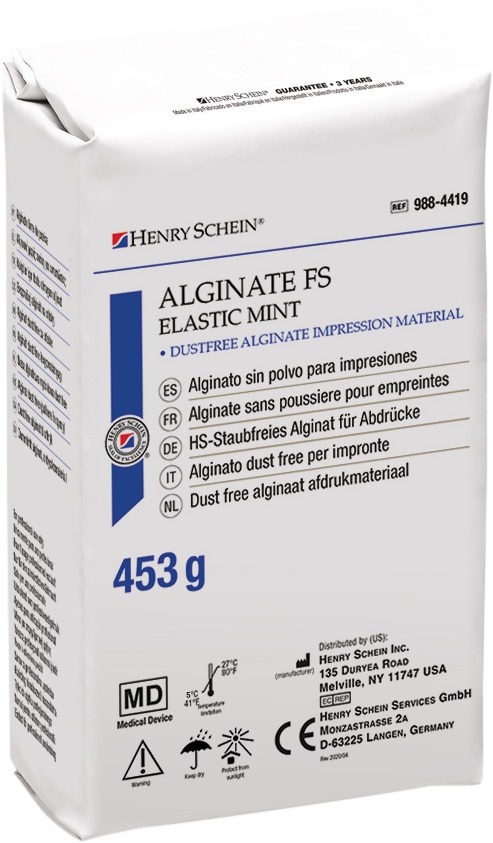 Alginaat Fast Set Elastisch Mint - Verpakking, 12 x 453 g