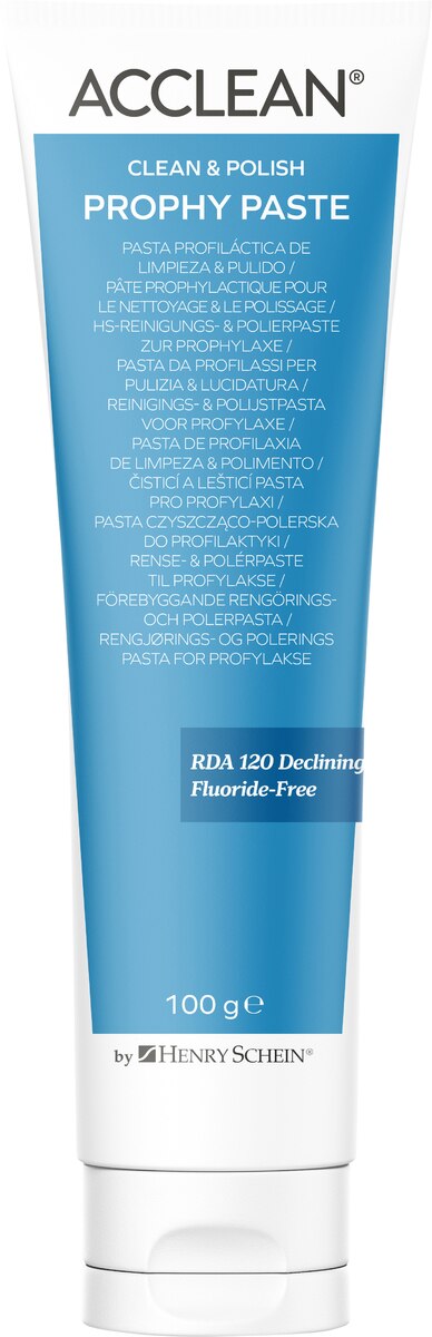 Acclean Clean&Polish Prophy Paste zonder fluoride - Tube, 100 gr