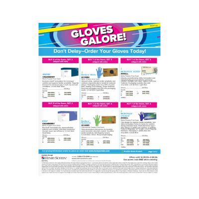 Q1 Glove Flyer - Henry Schein